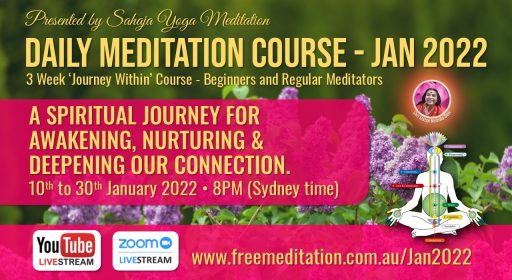 3 Week Daily Meditation Course during January 2022