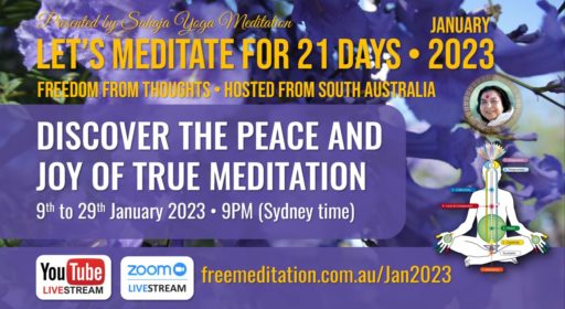 Let’s Meditate for 21 Days Course from Australia, January 2023