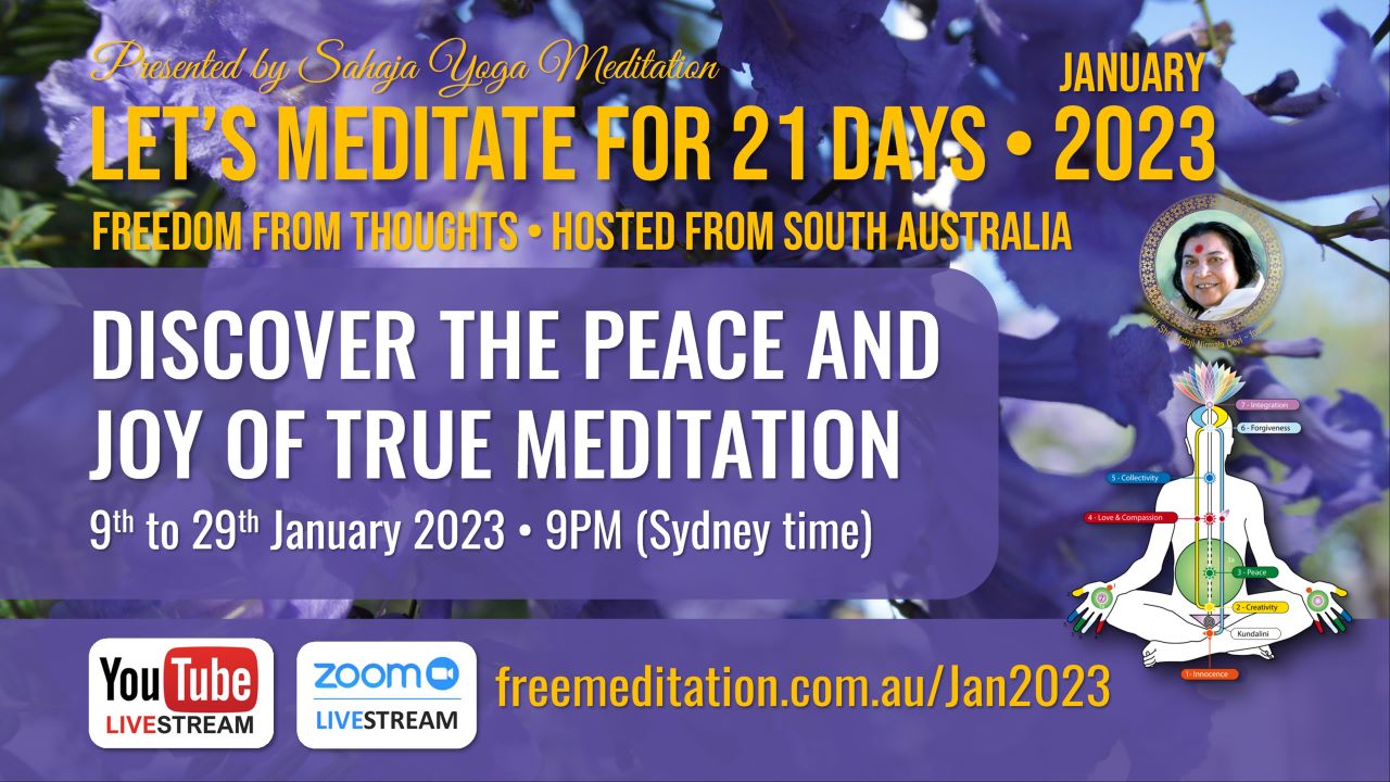 Let's Meditate for 21 Days Course from Australia, January 2023