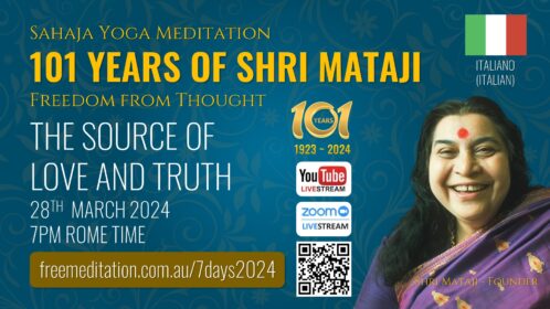 Let’s Meditate – 101 Years of Shri Mataji 28th March 2024