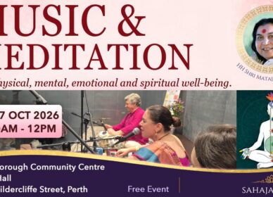 Uplifting live meditation music – Perth 17 Oct 2026