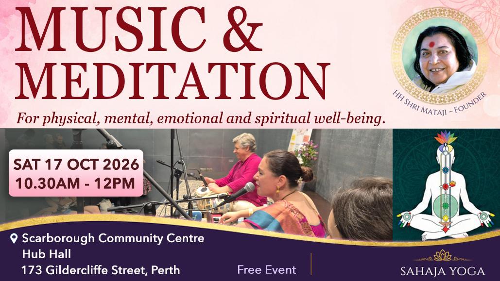 Meditation with Live Music Saturday 17th Oct 2026 Perth