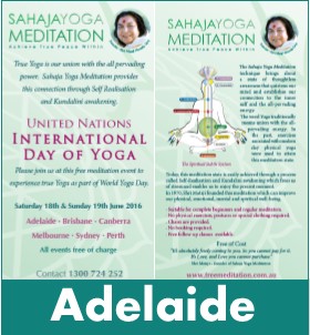 Adelaide Meditation World Yoga Day