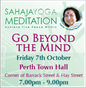 ‘Go Beyond the Mind’ in Perth, Friday 7th October, 2016