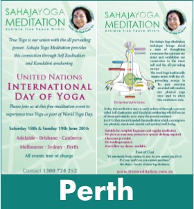 Perth Meditation World Yoga Day
