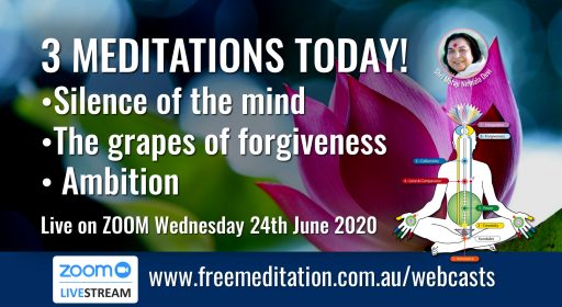 3 Meditations – Live on Zoom 24th June 2020