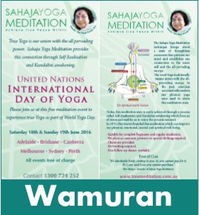 Wamuran Meditation World Yoga Day