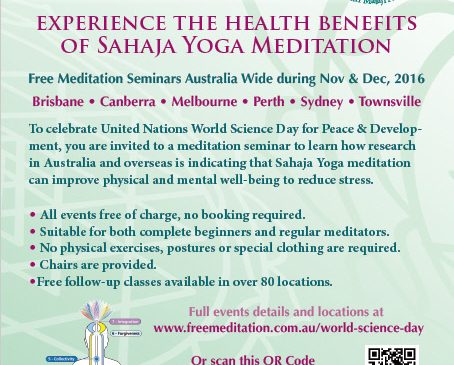 Health benefits of Sahaja Yoga Meditation – Nov & Dec 2016